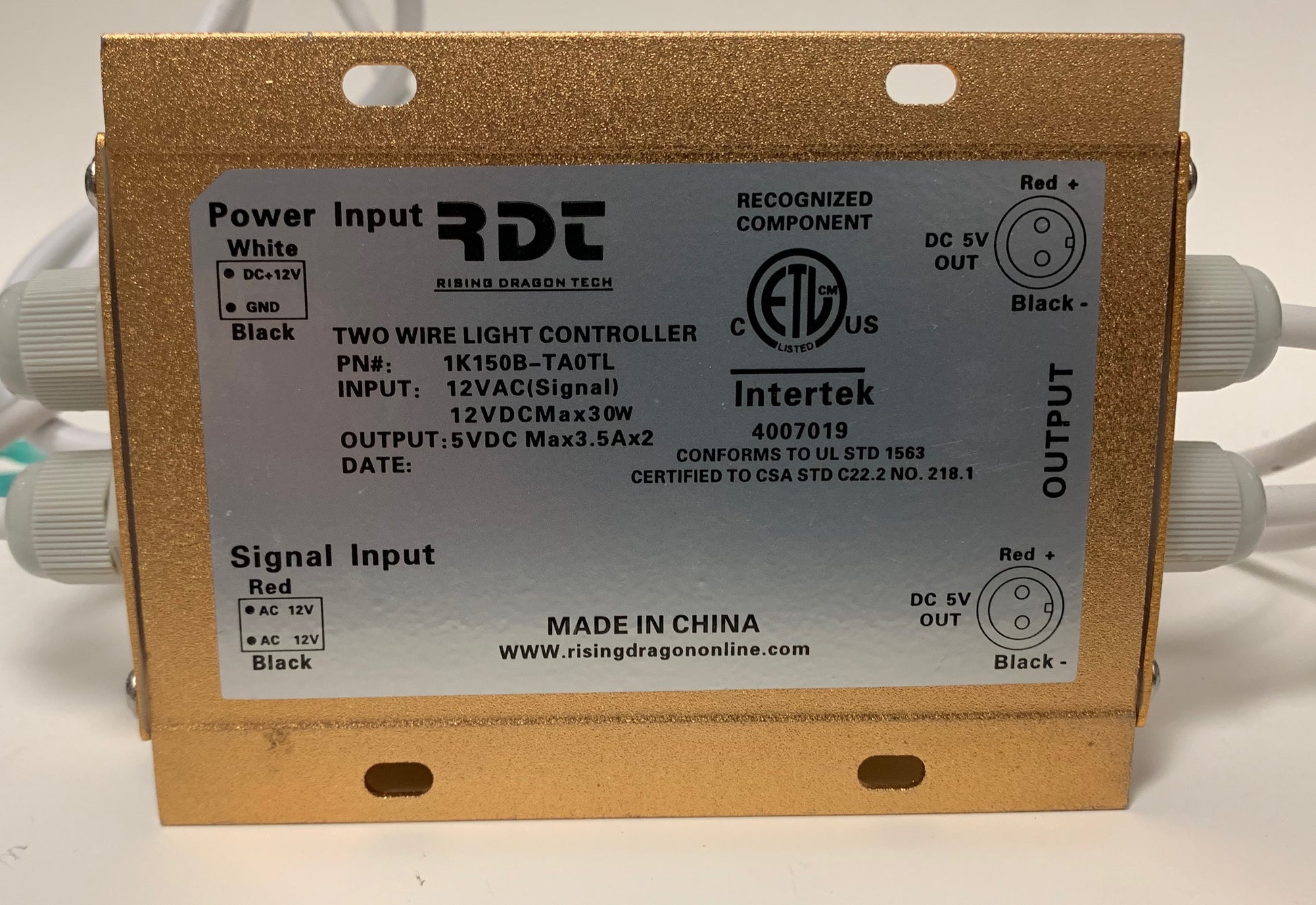 LED 150 Light Controller: Rising Dragon #K150B-TA0TL - Thermal Hydra Plastics